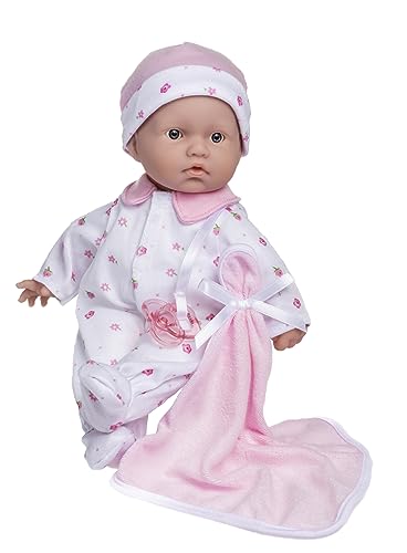 JC Toys La Baby Kaukasisches Babypuppen-Set - Weiche 28 cm Babypuppe, Waschbar, Abnehmbares rosa Outfit mit Hut, Decke & Schnuller, Für Kinder ab 12 Monaten von jc toys