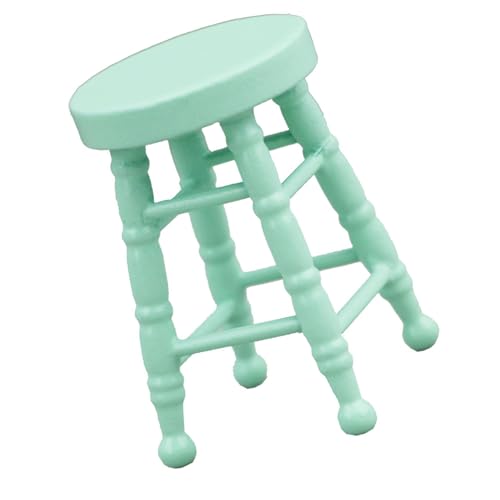 jdstty Realistischer Holzhocker Zakka Realistisch Vorgetäuscht Spiel Für Rollenausstellungen Runde Top Stool Model Vintage Stuhl 1:12 Puppenhaus von jdstty