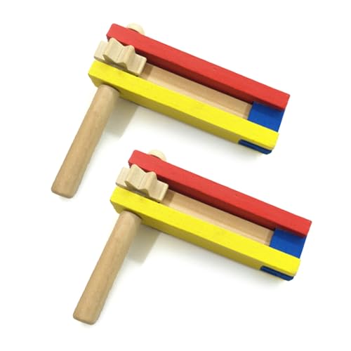 jdstty 2X Rassel Matraca Toy Wood Für Kinder Perfekt Für Die Entwicklung Sensorischer Fähigkeiten Feiern Geburtstagsgeschenk von jdstty