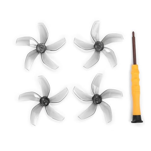 jdstty 4PCS Buntes Paddel 5 Propeller Geräuschloses Stromrauschen Reduktion Niedriger Rauschpropeller Ersatzzubehör Für Drohnen von jdstty