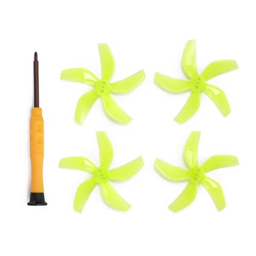 jdstty 4PCS Buntes Paddel 5 Propeller Geräuschloses Stromrauschen Reduktion Niedriger Rauschpropeller Ersatzzubehör Für Drohnen von jdstty