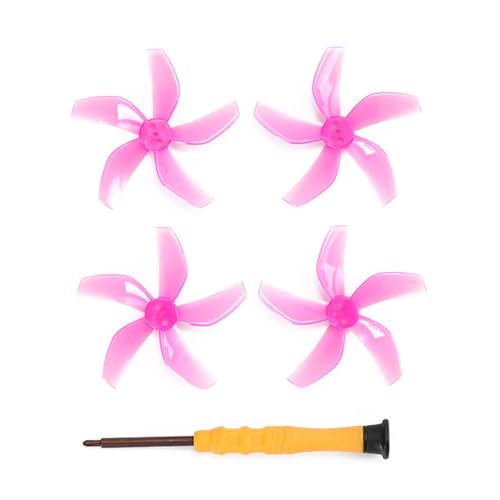 jdstty 4PCS Buntes Paddel 5 Propeller Geräuschloses Stromrauschen Reduktion Niedriger Rauschpropeller Ersatzzubehör Für Drohnen von jdstty