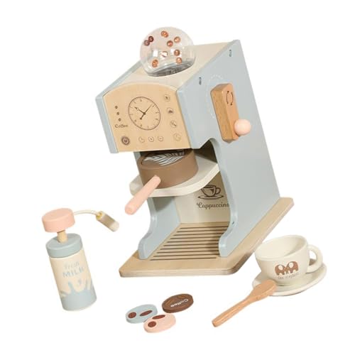 jdstty Kinder Kaffeemaschine Playset Woodens Kitchen Spielzeug Holzspielzeug Spielen Spielzeug Spielen Küchenzubehör Für Mädchen Und Jungen Geschenke von jdstty