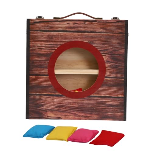 jdstty Wood Cornholes Board Set Faltbar Und Tragbares Wurfspiel Mit 4 Bohnensäcke Für Freunden Die Eltern Kinder Versammeln. von jdstty