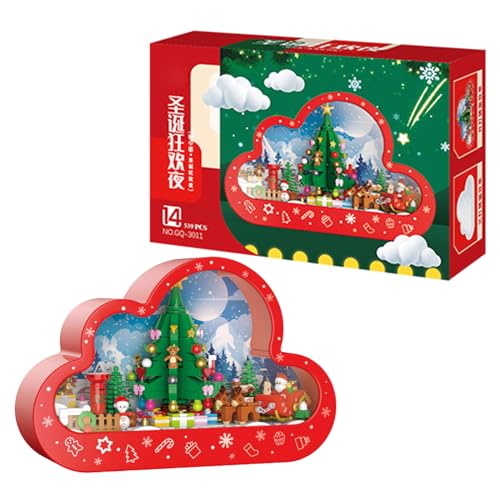 Weihnachten Schloss Gebäude Block Set Spielzeug Mit Licht Schloss STEM Block Spielzeug Spielzeug Kind Geschenk Tisch Dekoration Für Kinder Zimmer von jebyltd