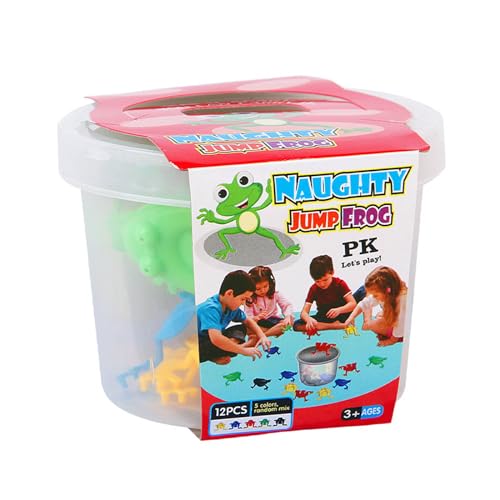 jebyltd 12 Stück Springen Für Spielzeug Fingerpresse Lustig Springend Hüpfende Frösche Für Kinder Einzigartiges Spielzeug Eimer Paket Springspielzeug Großpackung Für Kinder von jebyltd