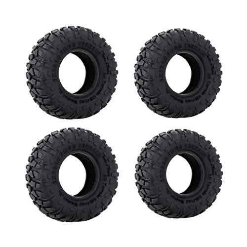 jebyltd 49 Mm 1 Zoll Crawler Gummiradreifen 4 Stück Mud Grapplers Rock Reifen Für SCX24 Maßstab 1:24 90081 AXI00001 Radreifen Und Reifen 1 Reifen 1/24 Offroad On Road Reifen von jebyltd