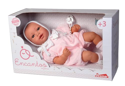 jesmar Babypuppe Lucia für Neugeborene, 48 cm, inklusive rosa Strampler von jesmar