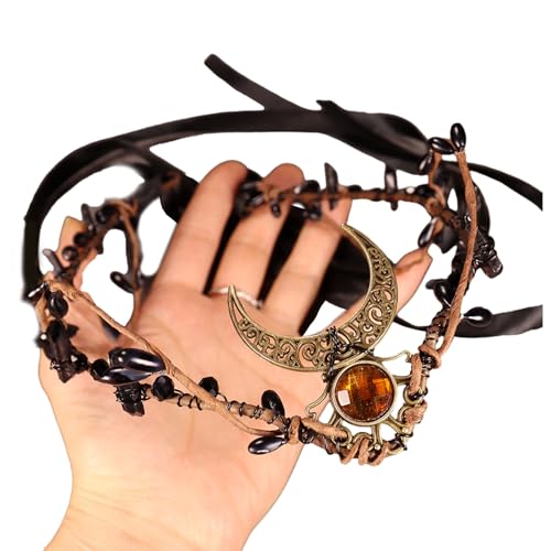 jiingekk Hexe Kristall Braut Stirnband Mond für Karneval Party Handgemachte Party Cosplay Kostüm Braut Zubehör von jiingekk