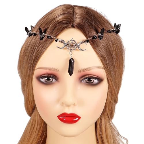 jiingekk Hexe Kristall Braut Stirnband Mond für Karneval Party Handgemachte Party Cosplay Kostüm Braut Zubehör von jiingekk