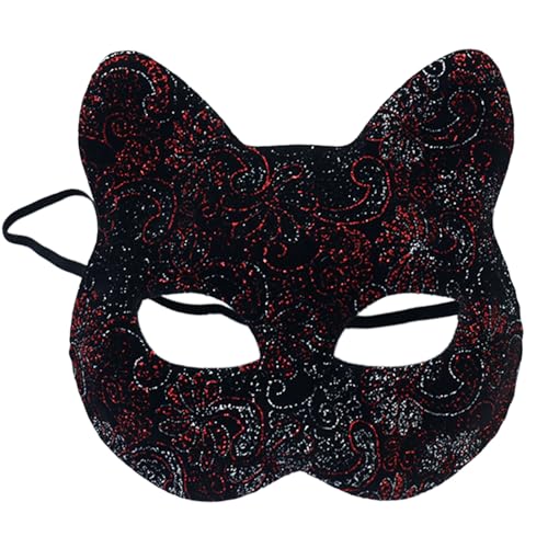 jiingekk Katzengesicht-Maskerade-Dekoration für Damen und Herren, Halloween, Katzen, Tierkostüm, Zubehör für Maskerade, Cosplay jiingekk Katzengesicht-Maskerade-Dekoration für Damen und Herren, Halloween, Katzen, Tierkostüm, Zubehör für Maskerade, Cosplay von jiingekk
