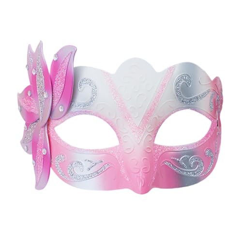 jiingekk Maskerade Halloween-Kostüm, Venezianer, Blume, halbes Gesicht, Karneval, bemalt, Party für Damen von jiingekk