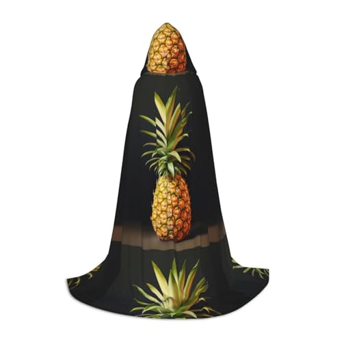 Ananas-Malerei-Druck, stilvoller Kapuzenumhang – übergroßer Hut, Umhang für Damen und Herren, passend für Karneval, Cosplay von jingong