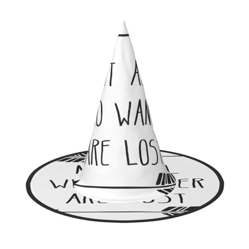 jingong Halloween-Hut mit Aufschrift "Not All Who Wander Are Lost", 2er-Set, geeignet für Familien-Mottopartys, Hofdekoration, Karnevalspartys jingong Halloween-Hut mit Aufschrift "Not All Who Wander Are Lost", 2er-Set, geeignet für Familien-Mottopartys, Hofdekoration, Karnevalspartys von jingong