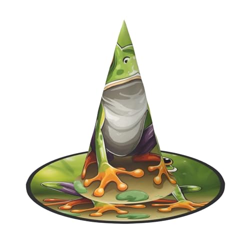 jingong Halloween-Hut mit Cartoon-Frosch-Druck, 2er-Set, geeignet für Familien-Mottopartys, Hofdekoration, Karnevalspartys jingong Halloween-Hut mit Cartoon-Frosch-Druck, 2er-Set, geeignet für Familien-Mottopartys, Hofdekoration, Karnevalspartys von jingong