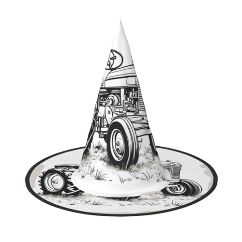 jingong Halloween-Hut mit Cartoon-Traktor-Druck, 2er-Set, geeignet für Familien-Mottopartys, Hofdekoration, Karnevalspartys jingong Halloween-Hut mit Cartoon-Traktor-Druck, 2er-Set, geeignet für Familien-Mottopartys, Hofdekoration, Karnevalspartys von jingong