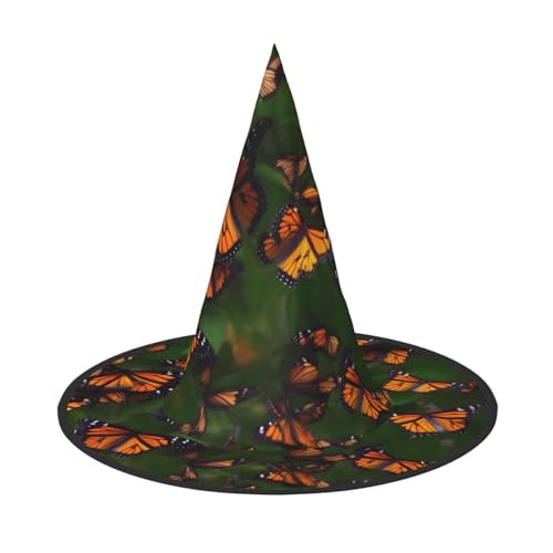 jingong Halloween-Hut mit Monarch-Schmetterling-Aufdruck, 3er-Set, passend für Familien-Mottopartys, Hofdekoration, Karnevalspartys jingong Halloween-Hut mit Monarch-Schmetterling-Aufdruck, 3er-Set, passend für Familien-Mottopartys, Hofdekoration, Karnevalspartys von jingong