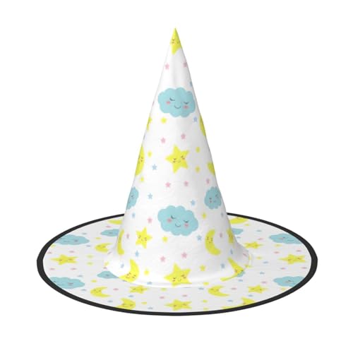 jingong Halloween-Hut mit Mondwolken-Motiv, 3er-Set, geeignet für Familien-Mottopartys, Hofdekoration, Karnevalspartys jingong Halloween-Hut mit Mondwolken-Motiv, 3er-Set, geeignet für Familien-Mottopartys, Hofdekoration, Karnevalspartys von jingong