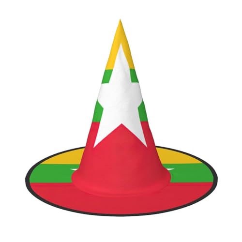 jingong Halloween-Hut mit Myanmar-Flagge, 3er-Set, passend für Familien-Mottopartys, Hofdekoration, Karnevalspartys jingong Halloween-Hut mit Myanmar-Flagge, 3er-Set, passend für Familien-Mottopartys, Hofdekoration, Karnevalspartys von jingong