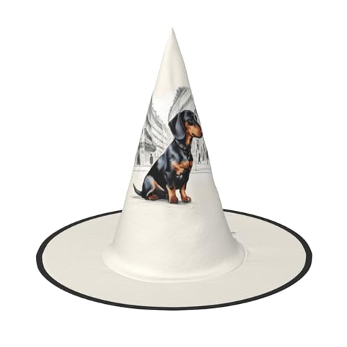 jingong Halloween-Hut mit Pariser Dackel-Druck, 2er-Set, geeignet für Familien-Mottopartys, Hofdekoration, Karnevalspartys jingong Halloween-Hut mit Pariser Dackel-Druck, 2er-Set, geeignet für Familien-Mottopartys, Hofdekoration, Karnevalspartys von jingong