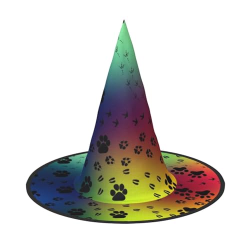 jingong Halloween-Hut mit Pfotenabdruck-Muster, 3er-Set, geeignet für Familien-Mottopartys, Hofdekoration, Karnevalspartys jingong Halloween-Hut mit Pfotenabdruck-Muster, 3er-Set, geeignet für Familien-Mottopartys, Hofdekoration, Karnevalspartys von jingong
