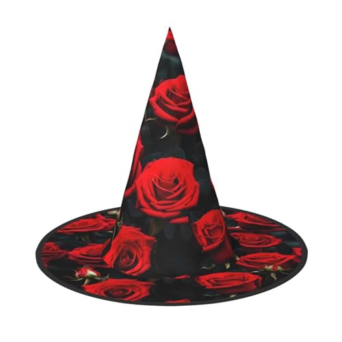 jingong Halloween-Hut mit vielen roten Rosen, 3er-Set, geeignet für Familien-Mottopartys, Hofdekoration, Karnevalspartys jingong Halloween-Hut mit vielen roten Rosen, 3er-Set, geeignet für Familien-Mottopartys, Hofdekoration, Karnevalspartys von jingong