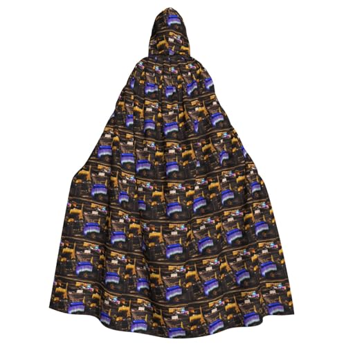 jingong Las Vegas Night Print Elegant Hooded Cloak Oversized Hooded Cape with Bow Tie for Halloween Costume Party Role-Play von jingong