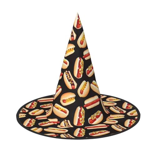 jingong Lustiger Halloween-Hut mit Hot Dogs-Aufdruck, 2er-Set, geeignet für Familien-Mottopartys, Innenhof-Dekoration, Karnevalspartys jingong Lustiger Halloween-Hut mit Hot Dogs-Aufdruck, 2er-Set, geeignet für Familien-Mottopartys, Innenhof-Dekoration, Karnevalspartys von jingong