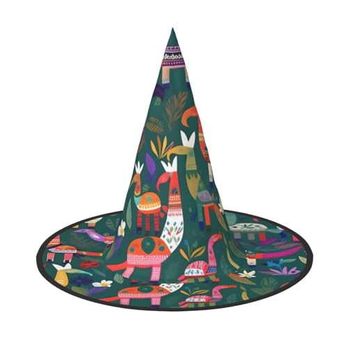 jingong Mexikanischer Otomi Halloween-Hut mit Tierdruck, 3er-Set, passend für Familien-Mottopartys, Hofdekoration, Karnevalspartys jingong Mexikanischer Otomi Halloween-Hut mit Tierdruck, 3er-Set, passend für Familien-Mottopartys, Hofdekoration, Karnevalspartys von jingong