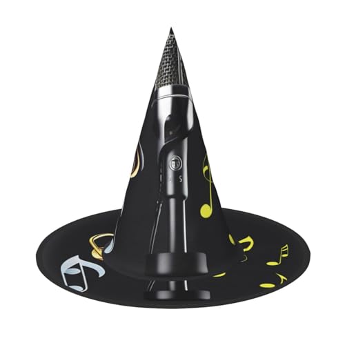 jingong Mikrofon mit Musiknoten-Druck, Halloween-Hut, 3er-Set, geeignet für Familien-Mottopartys, Hofdekoration, Karnevalspartys jingong Mikrofon mit Musiknoten-Druck, Halloween-Hut, 3er-Set, geeignet für Familien-Mottopartys, Hofdekoration, Karnevalspartys von jingong