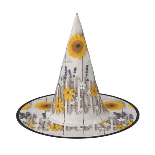 jingong Sonnenblumen auf Holzdruck, Halloween-Hut, 2er-Set, geeignet für Familien-Mottopartys, Hofdekoration, Karnevalspartys jingong Sonnenblumen auf Holzdruck, Halloween-Hut, 2er-Set, geeignet für Familien-Mottopartys, Hofdekoration, Karnevalspartys von jingong