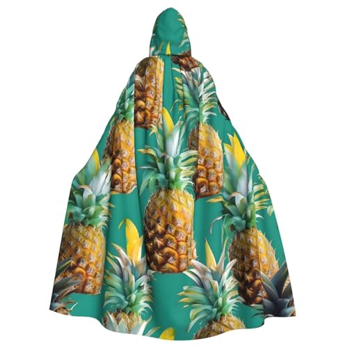 jingong Tropische Ananas hawaiianischer Kapuzenumhang Party Dekoration Umhang für Karneval Cosplay Kostüme Maskerade und Themenpartys von jingong