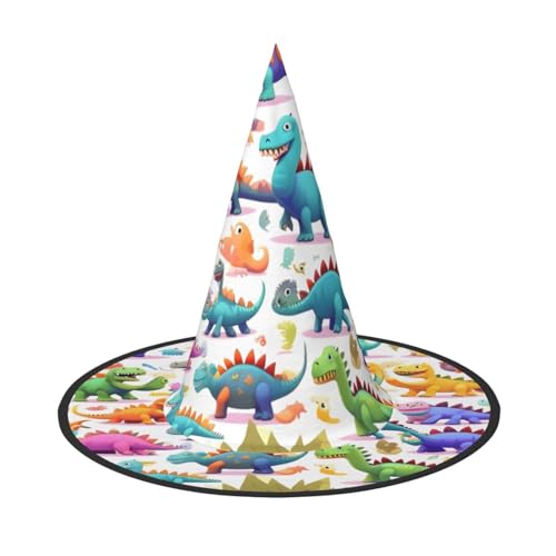 jingong Viele bunte Halloween-Hüte mit Cartoon-Dinosaurier-Druck, 2er-Set, geeignet für Familien-Mottopartys, Hofdekoration, Karnevalspartys jingong Viele bunte Halloween-Hüte mit Cartoon-Dinosaurier-Druck, 2er-Set, geeignet für Familien-Mottopartys, Hofdekoration, Karnevalspartys von jingong