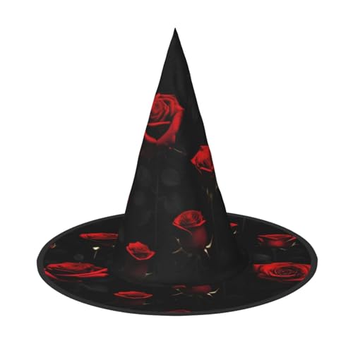 jingong Viele rote Rosen mit schwarzem Hintergrund, Halloween-Hut, 3er-Set, geeignet für Familien-Mottopartys, Hofdekoration, Karnevalspartys jingong Viele rote Rosen mit schwarzem Hintergrund, Halloween-Hut, 3er-Set, geeignet für Familien-Mottopartys, Hofdekoration, Karnevalspartys von jingong
