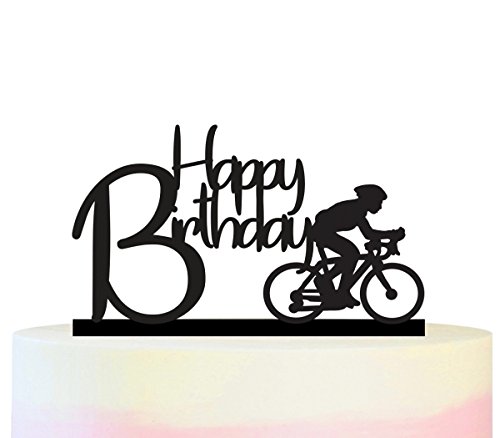 Innovedesire Happy Birthday Bicycle Sport Kuchenaufsätze Hochzeit Geburtsta Acryl Dekor Cupcake Kuchen Topper Stand für Kuchen Party Dekoration 11 Stück von jjphonecase