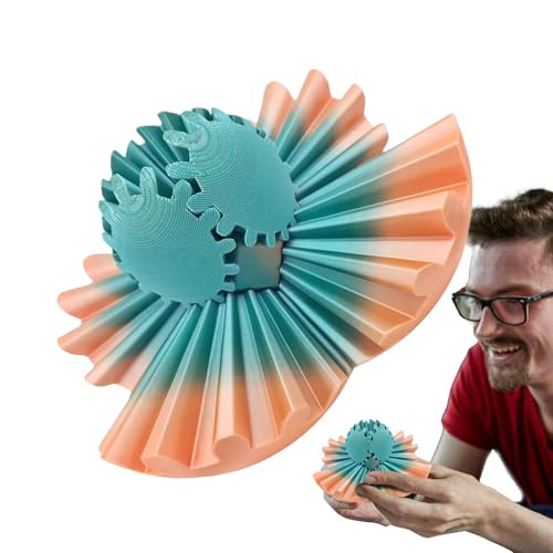 3D Gedruckter Zahnradball, The Steampunk Whirling Wonder Fidget Toys, Arbeits- oder Reise-Stressabbau-Zappelspielzeug, Aktivitäts-Zappelball für Erwachsene und Kinder von jlceh