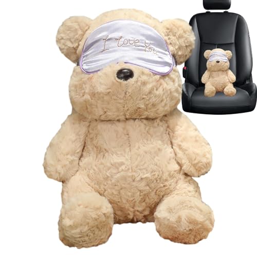 jlceh Bär Stofftier Plüsch, süßes Bär Plüschtier - Soft Bear Wear Maskenspielzeug,Simulation Gefüllte Plüschtiere Bärenpuppe Niedliches Tierstofftier, Entzückende Bärenpuppe, Weiches von jlceh