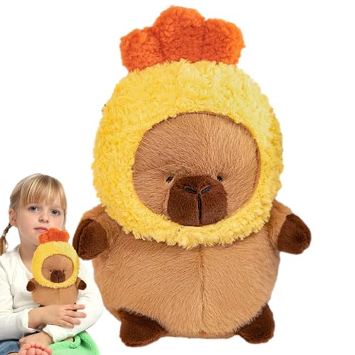 jlceh Capybara Stofftierpuppe,Gefülltes Capybara Spielzeug, Capybara Plüschpuppen, Kuscheliger Begleiter aus weichem Stofftier für Kinder, Mädchen, Kinder von jlceh