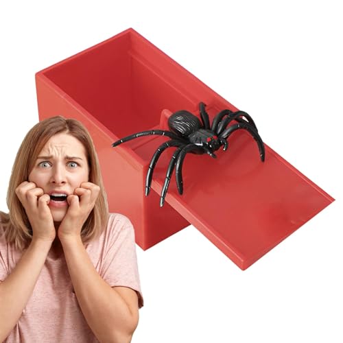 jlceh Gefälschte Spinne, Spinnenspielzeug | Lustige Streichbox, gruselige Spielzeuge, praktische Witze | Lustiges Streichset für Weihnachtswitze, Jungenpartys und Unterhaltung für Erwachsene von jlceh