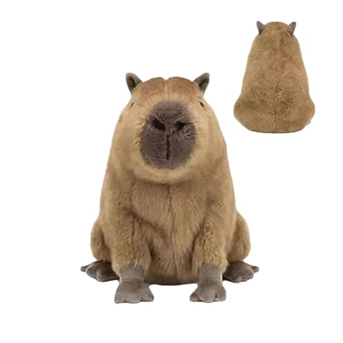 jlceh Gefüllter Capybara-Plüsch, Capybara-Spielzeugplüsch,Realistisches Capybara-Spielzeug - Entzückendes Capybara-Plüschkissen, einzigartige Plüschspielzeug-Modellpuppen, weiche Tiere für Erwachsene, von jlceh