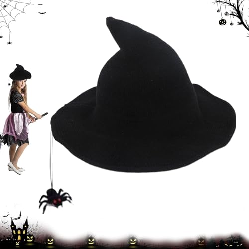 jlceh Halloween-Hexenhut, Hexen-Partyhüte für Kinder - Halloween-Kostüm für Erwachsene, Zaubererhut,Hexenkostüm, Halloween-Zubehör, Halloween-Zaubererhut für Anziehparty, Halloween-Party, Rollenspiel von jlceh