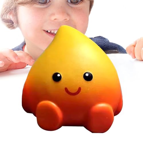 jlceh Langsam steigender Stressball, langsam steigendes Quetschspielzeug,Schönes Simulationsflammenspielzeug | Niedliches, entspannendes sensorisches Fidget, weiches Kawaii-Cartoon-Handspielzeug für von jlceh