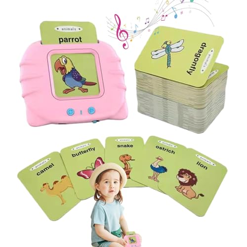 jlceh Pocket Speech für Kleinkinder,Pocket Speech - Tragbares Kleinkindspielzeug mit sprechenden Lernkarten,Verstellbares Karten-Frühpädagogikgerät mit kompaktem Design für die Zeit mit der Familie von jlceh