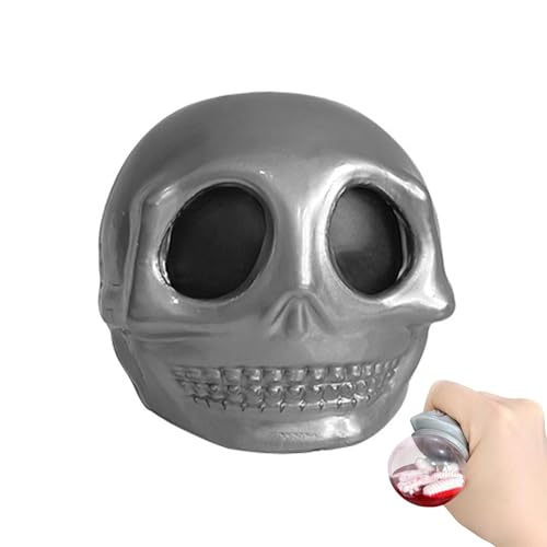 jlceh Schädel-Quetschspielzeug, Pop-Out-Augen-Quetschspielzeug,Auffälliges Halloween-Totenkopf-Spielzeug - Knetspielzeug im Gothic-Design für Klassenzimmer, Schlafzimmer, Autofahrt, Wohnzimmer und von jlceh