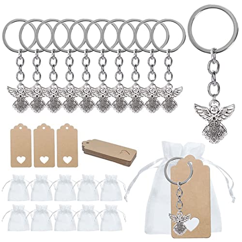 jojnsha 30 Stück/Set modischer Engel-Schlüsselanhänger mit Schlüsselanhänger, Kette, Garnbeutel, Dankes-Anhänger für Kinder, Duschgeschenke, Hochzeitsgeschenke, Engel-Anhänger, Schlüsselanhänger jojnsha 30 Stück/Set modischer Engel-Schlüsselanhänger mit Schlüsselanhänger, Kette, Garnbeutel, Dankes-Anhänger für Kinder, Duschgeschenke, Hochzeitsgeschenke, Engel-Anhänger, Schlüsselanhänger von jojnsha