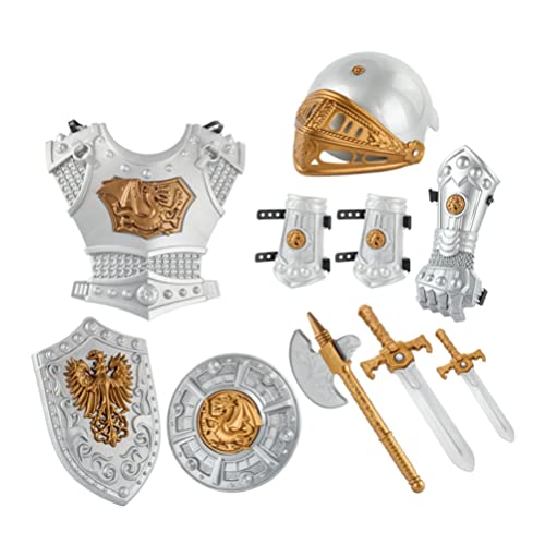 jojofuny 1 Satz Ritter Anzug Ritterrüstung Für Kinder Cosplay-Outfits Ritterrüstungsmänner Cosplay-Party-kostüm Ritterschild Ritterkostüm Für Kinder Junge Plastik Vereinigte Staaten Mann von jojofuny