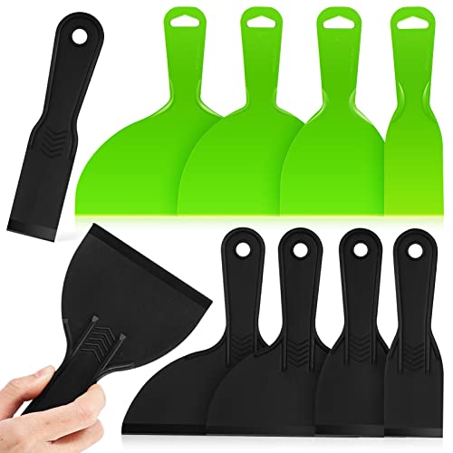 jojofuny 10 STK Farb schaber Set Kleben von Trockenbauspachteln Schwarze Kittspachtel für Wand Aufkleber Abs Farbschaber Set Kunststoffspachtel Set Plastikschaber Spachtel Maler Kittkratzer von jojofuny