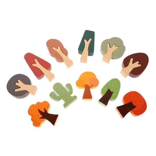 jojofuny 11 Stück Teiliges Holz Zugschienen Zubehör mit Farbig Bemalten und Naturbelassenen Miniaturbäumen Realistische Ineinandergreifende Waldszenerie für Kreative Spiele und jojofuny 11 Stück Teiliges Holz Zugschienen Zubehör mit Farbig Bemalten und Naturbelassenen Miniaturbäumen Realistische Ineinandergreifende Waldszenerie für Kreative Spiele und von jojofuny