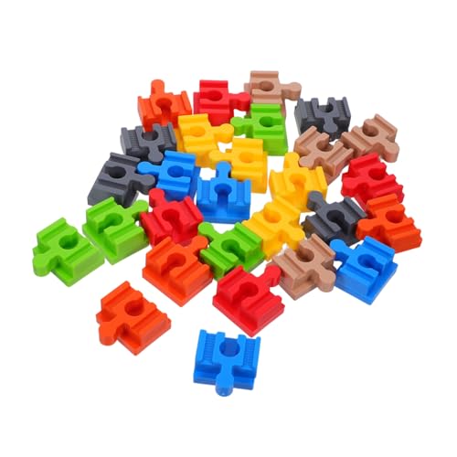 jojofuny 28 Stück Teiliges Holzschienen-verbinderset Bunte Holzeisenbahn Zubehör Robuste Holzverbindungselemente Einfaches Zusammenbauen Fördert Kreativität und Frühkindliche Bildung jojofuny 28 Stück Teiliges Holzschienen-verbinderset Bunte Holzeisenbahn Zubehör Robuste Holzverbindungselemente Einfaches Zusammenbauen Fördert Kreativität und Frühkindliche Bildung von jojofuny