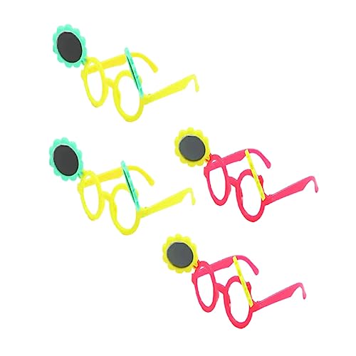 jojofuny 4 Stück Foto-requisite Für Kinderpartys Party Dekorative Brillen Geschenke Für Strandpartys Lustige Hawaiianische Brille Flip-brillen Für Kinder Stk Sonnenbrille Fräulein Kleinkind von jojofuny